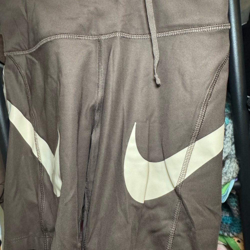 Nike Chocolate Shorts with Cream Swoosh